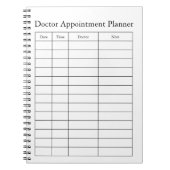 Carnet de planification de rendez-vous médicaux (Devant)