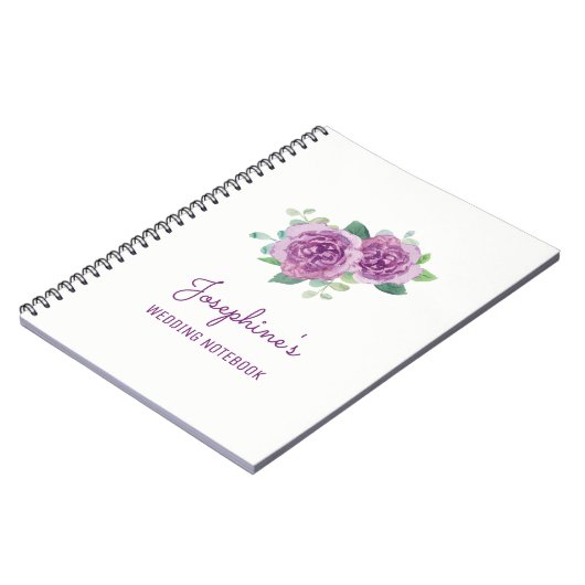 Carnet de planification du Mariage Rose violet (Côté gauche)