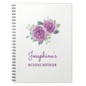 Carnet de planification du Mariage Rose violet (Devant)