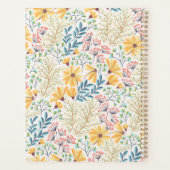 Carnet de planification et journal floral bleu jau (Dos)