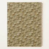Carnet de planification floral doré non daté (Dos)