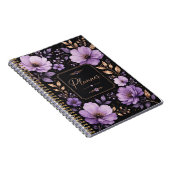 Carnet de planification floral lavande et lilas (Côté Droit)