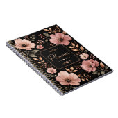 Carnet de planification floral or et noir (Côté Droit)