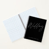 Carnet de planification Mariage noir et blanc (Intérieur)
