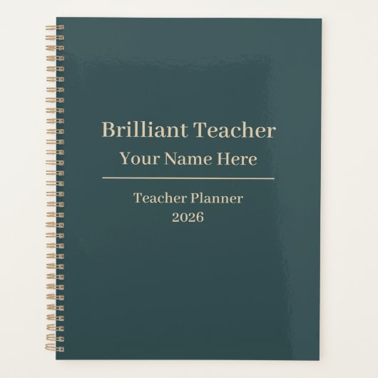 Carnet de planification personnalisé pour enseigna (Devant)