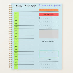 Carnet de planification quotidienne de l'école et