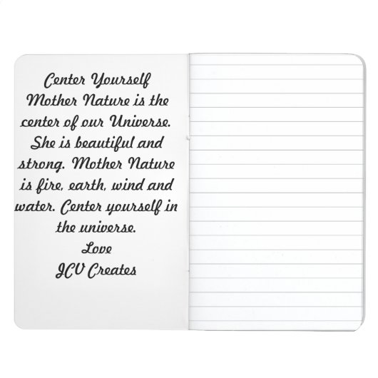 Carnet De Poche Centre vous-même (Coin intérieur)