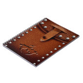 Carnet de poche en cuir dragon (Côté gauche)