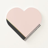 Carnet de poche moderne et élégant rose pâle rose (Dos)