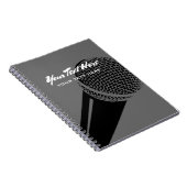 Carnet de podcasteur avec conception de logo de mi (Côté Droit)