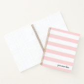 Carnet de points de rayures roses personnalisées (Intérieur)