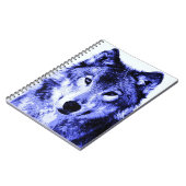 Carnet de portrait de loup bleu (Côté gauche)