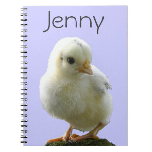 Carnet de poussin jaune personnalisé