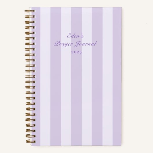 Carnet de prière élégant et rayé minimaliste (Recto)