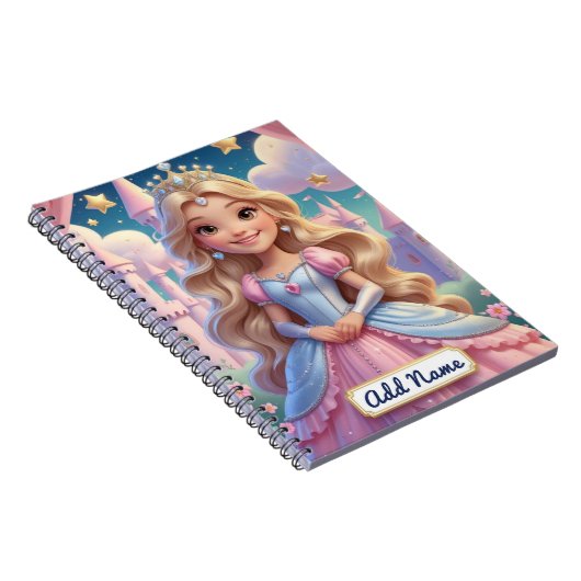 Carnet de princesse magique - Nom modifiable (Côté Droit)