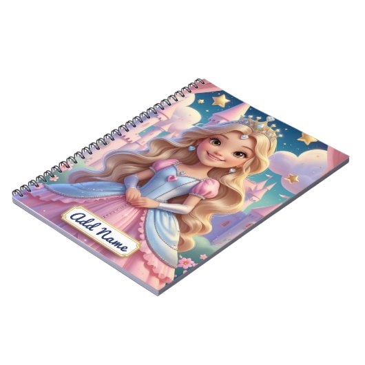 Carnet de princesse magique - Nom modifiable (Côté gauche)