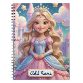 Carnet de princesse magique - Nom modifiable (Devant)