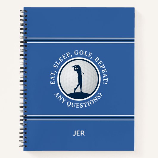 Carnet de progression de golf bleu pour femmes pou (Devant)