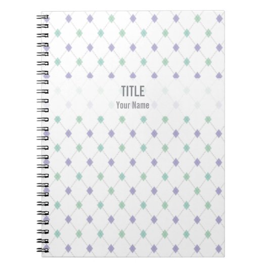 Carnet de projet personnalisable : Jacquard Mint & (Devant)
