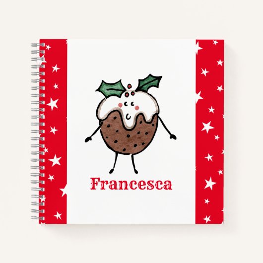 Carnet de pudding de Noël personnalisé (Devant)