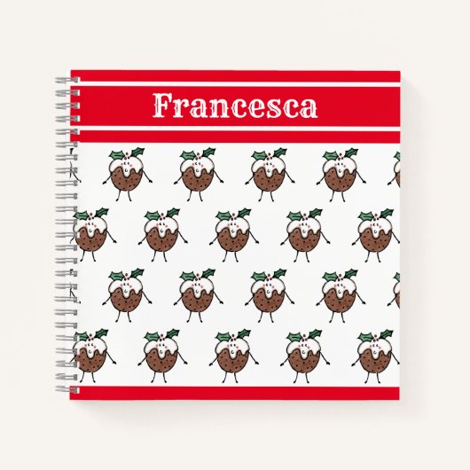 Carnet de pudding de Noël personnalisé (Devant)