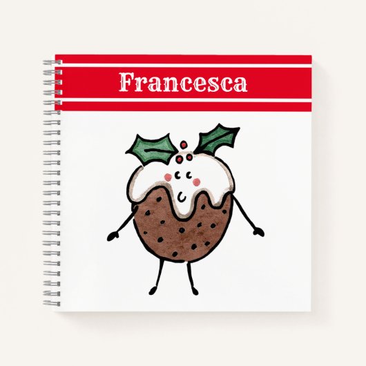 Carnet de pudding de Noël personnalisé (Devant)