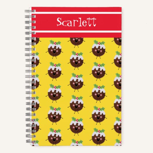 Carnet de pudding de Noël personnalisé (Recto)