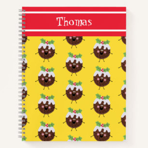 Carnet de pudding de Noël personnalisé