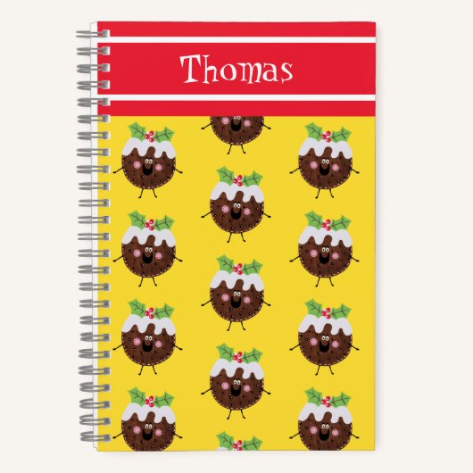Carnet de pudding de Noël personnalisé (Recto)