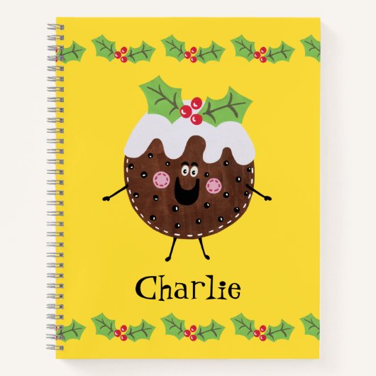 Carnet de pudding de Noël personnalisé (Devant)