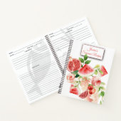 Carnet de recette d'aquarelle de fruits et de fleu (Intérieur)