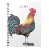 Carnet de recette de coq aquarelle (Devant)