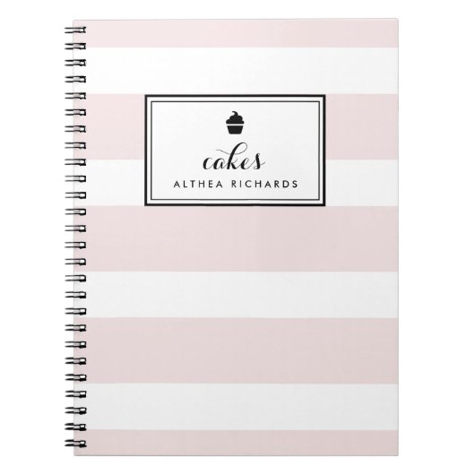 Carnet de recette de cuisson personnalisable Blush (Devant)