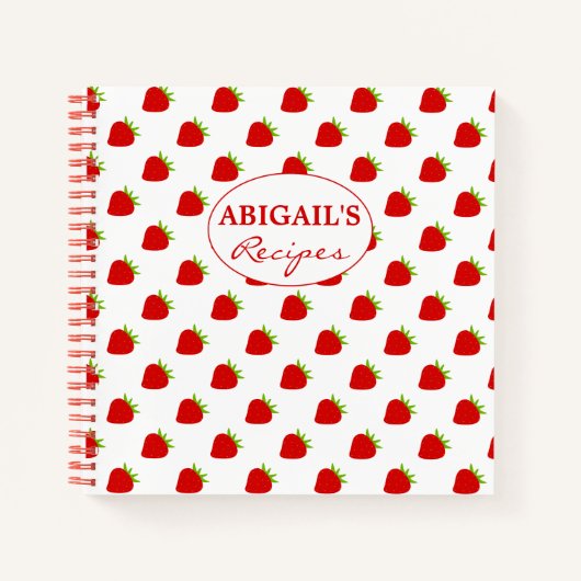 Carnet de recette de Motif de fraise mûre (Devant)