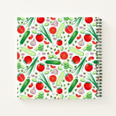 Carnet de recette de Motif végétal personnalisé (Dos)