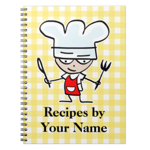 Carnet de recette de nom personnalisé   chef de ba