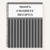 Carnet de recette de spirale grise (Devant)