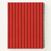 Carnet de recette de spirale rouge à rayures (Dos)