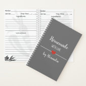 Carnet de recette grise maison avec amour (À l'intérieur)