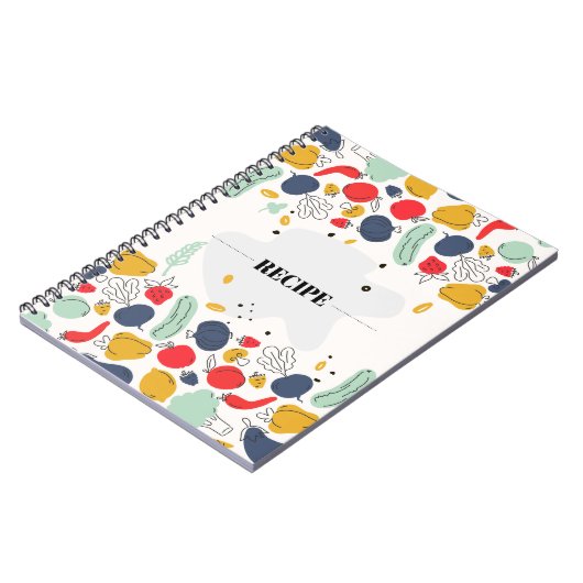 Carnet de recette mignonne tiré à la main (Côté gauche)