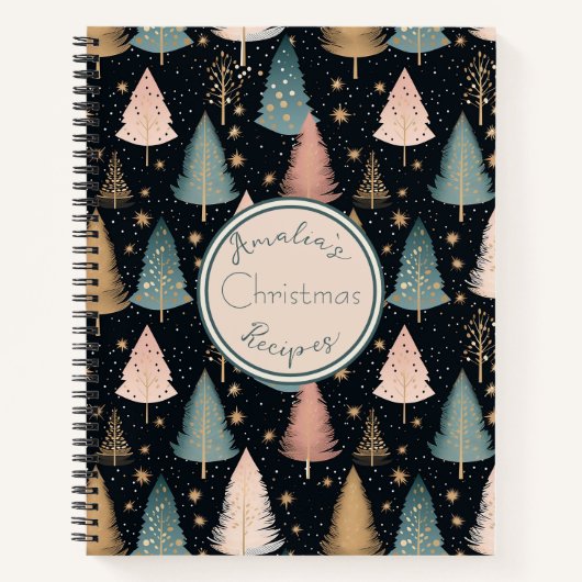 Carnet de recette Motif festive de Noël (Devant)