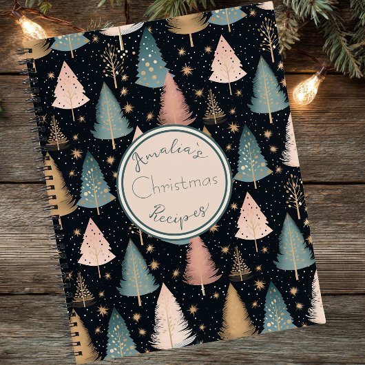 Carnet de recette Motif festive de Noël