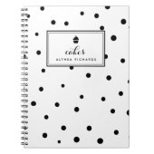 Carnet de recette Motif points noirs (Devant)