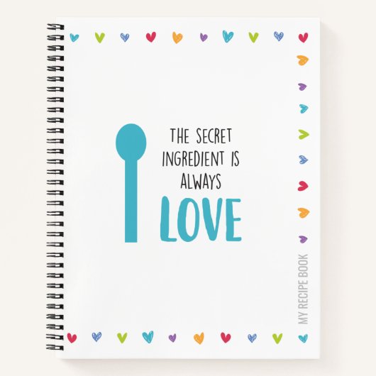 Carnet de recette ou Journal pour écrire des recet (Devant)