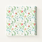 Carnet de recette personnalisé de fleurs délicates (Dos)