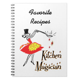 Carnet de recette personnalisée Retro Magicien de 