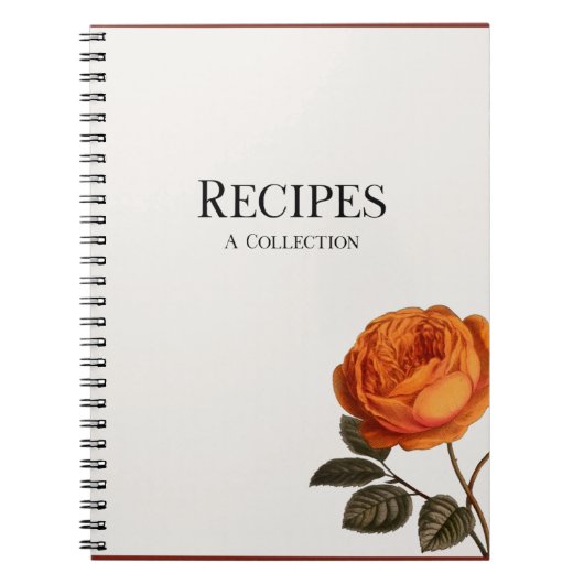 Carnet de recette Rose vintage (Devant)