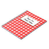 Carnet de recette Rouge blanc prédéfini personnali (Côté gauche)