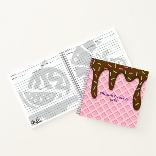 Carnet de recette spirale à la crème glacée DRIP C (Intérieur)