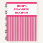 Carnet de recette spirale rose (Devant)
